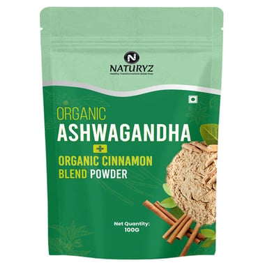 Naturyz Organic Ashwagandha + Organic Cinnamon Powder, 100 g