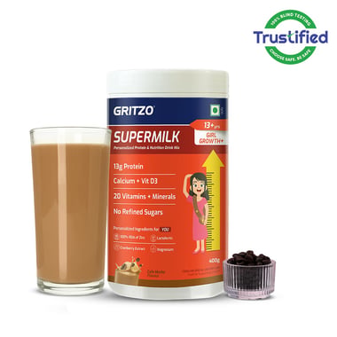 Supermilk Gritzo Growth+ for Girl 13+ years, 400 g Cafe Mocha