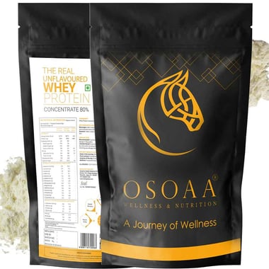 Osoaa The Real Whey Protein Concentrate 80%,, 2.2 lb Unflavoured