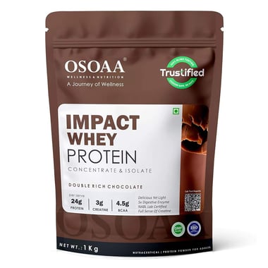 Osoaa Impact Whey Protein, 2.2 lb Double Rich Chocolate