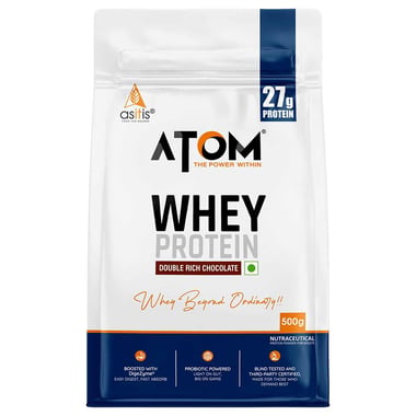 AS-IT-IS Nutrition ATOM Whey Protein with Enzymes,  1.1 lb  Double Rich Chocolate 