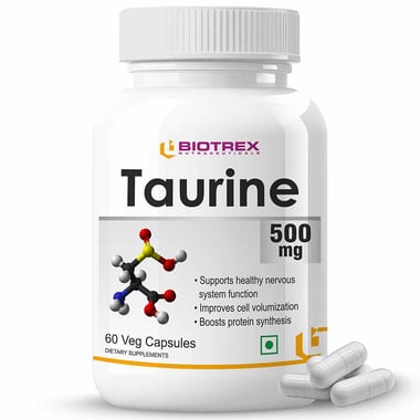 Biotrex Taurine (500 mg),  60 veggie capsule(s) 