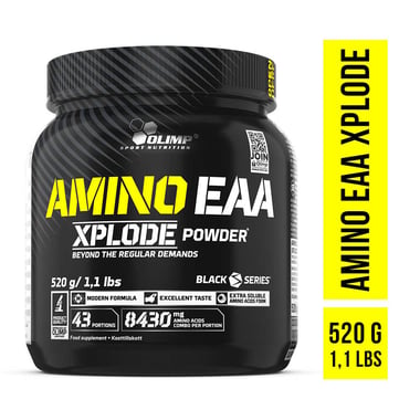Olimp Black Series Amino EAA Xplode Powder, Ice Tea Peach 1.14 lb 43 Servings