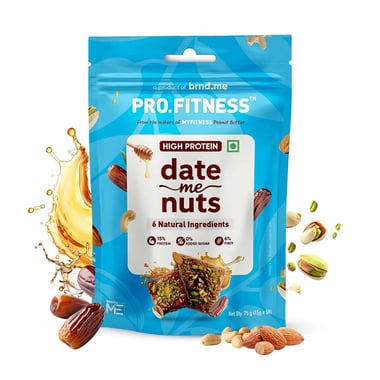 Pro.Fitness Protein Date Bites Gift Box,  5 bar(s)  Natural (Pack of 4) 