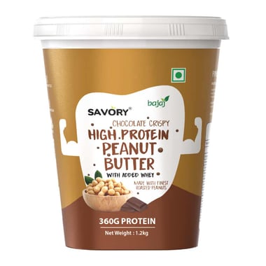 Savory Chocolate High Protein Peanut Butter,  1.2 kg  Crispy 