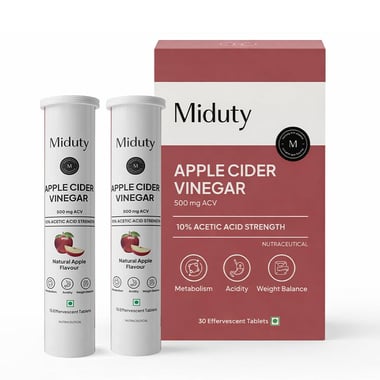 Miduty Apple Cider Vinegar Effervescent,  15 tablet(s)  Unflavoured (Pack of 2) 