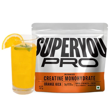 Superyou Pro Micronised Creatine Monohydrate,  Orange Kick  0.25 lb 