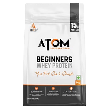 AS-IT-IS Nutrition ATOM Beginners Whey Protein, 2.2 lb Kesar Kulfi