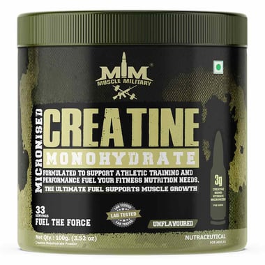 Muscle Military Micronised Creatine Monohydrate, Unflavoured 0.22 lb