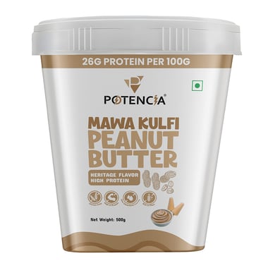 Potencia Mawa Kulfi Peanut Butter, 500 g Heritage Flavour High Protein