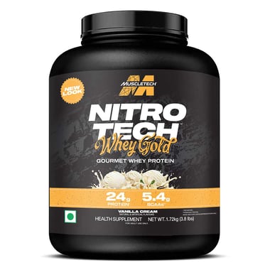 MuscleTech Nitrotech Whey Gold, 3.8 lb Vanilla Cream