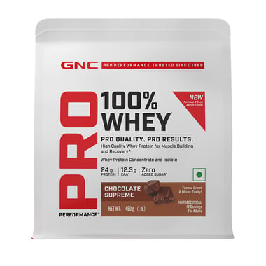 GNC Pro Performance 100% Whey Protein New Formulation, 1 lb Chocolate Supreme