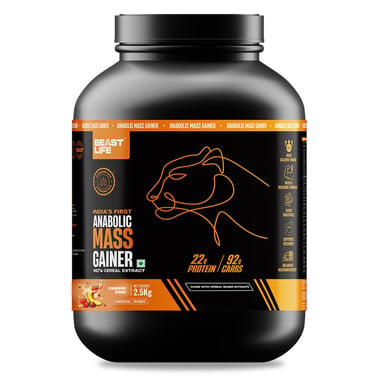 BeastLife Anabolic Mass Gainer, 5.5 lb Strawberry Banana