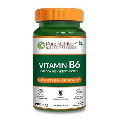 Pure Nutrition Vitamin B6,  120 veggie capsule(s)  Unflavoured 
