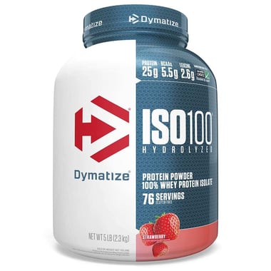 Dymatize ISO100 Hydrolyzed Whey Isolate,  5 lb  Strawberry 