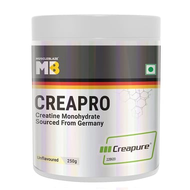 MuscleBlaze CreaPRO Creatine with Creapure® Powder from Germany, Unflavoured 0.55 lb