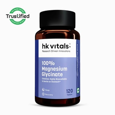 HealthKart HK Vitals 100% Magnesium Glycinate, Unflavoured 120 tablet(s)
