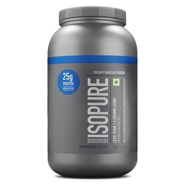 Isopure 100% Whey Protein Isolate with Less Than 1.5 Grams Carbs, 2.2 lb Creamy Vanilla