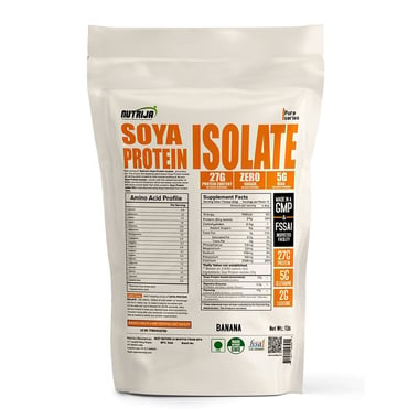 NutriJa Soya Protein Isolate 90%, 1 lb Banana