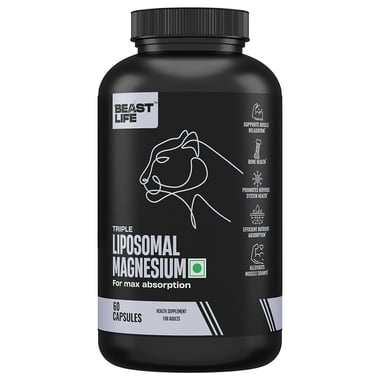 BeastLife Liposomal Triple Magnesium+, Unflavoured 60 capsules