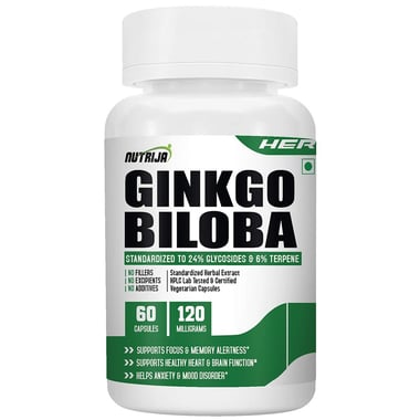 NutriJa Ginkgo Biloba Extract 120mg, 60 capsules