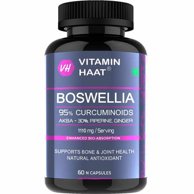 Vitaminhaat Boswellia with Curcumin Piperine & Ginger 1110mg,  60 capsules 