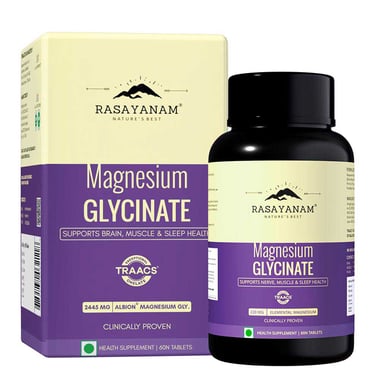 Rasayanam Magnesium Glycinate,  Unflavoured  60 tablet(s) 