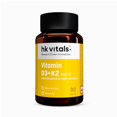 HealthKart HK Vitals Vitamin D3, 90 capsules Unflavoured