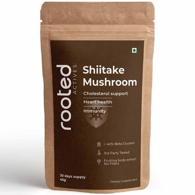 Rooted Active Naturals Shiitake Organic Mushroom Extract, 60 g