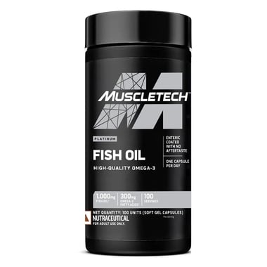 MuscleTech Platinum Fish Oil, 100 softgels