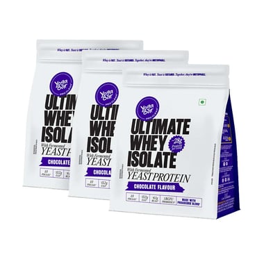 Yogabar Ultimate Whey Isolate,  1.1 lb  Chocolate (Pack of 3) 
