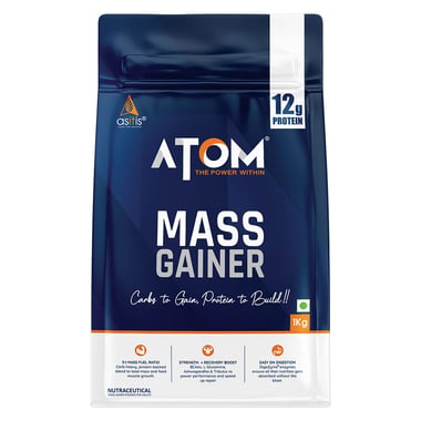 AS-IT-IS Nutrition ATOM Mass Gainer, 2.2 lb Double Rich Chocolate