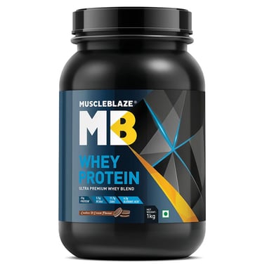 MuscleBlaze Whey Protein Powder (Old MRP), 2.2 lb Cookies and Cream