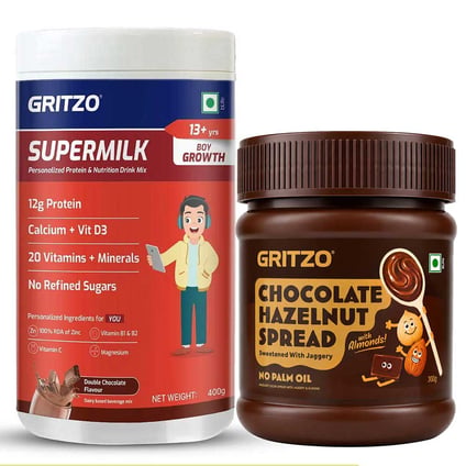 Supermilk 400g for 13+ Yr Boys with Spread 300g - Chocolate