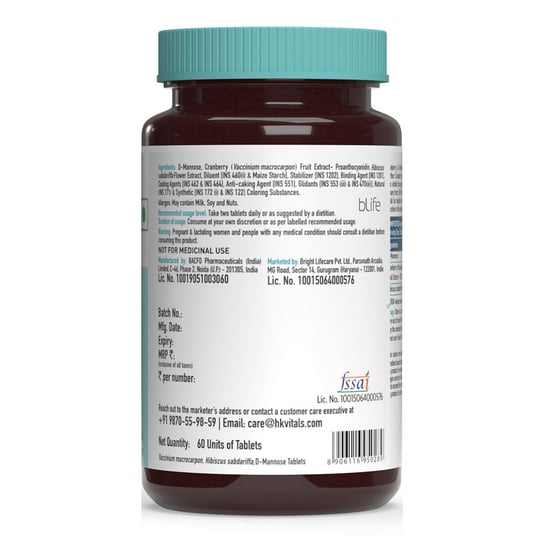 11 - HK Vitals Cranberry + D-Mannose by HealthKart, 60 tablet(s)