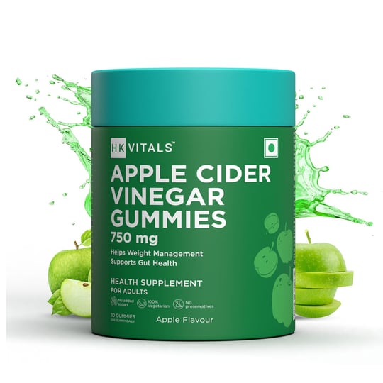 3 - HK Vitals ACV (750mg) by HealthKart, 30 gummies Apple