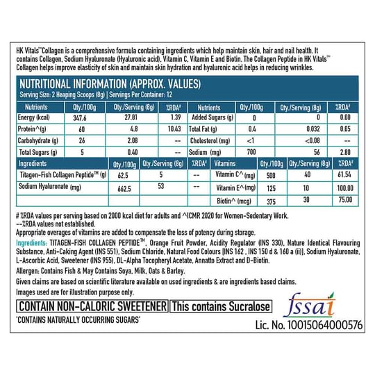 1 - HK Vitals Skin Radiance Collagen by HealthKart, 100 g Real Orange