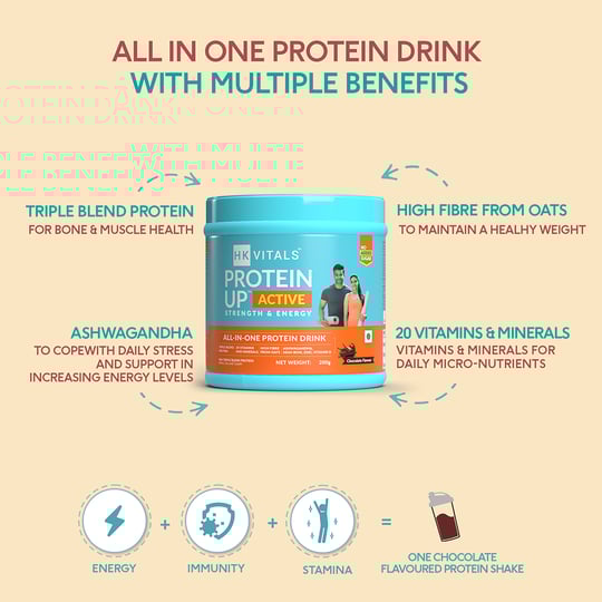 2 - HK Vitals ProteinUp Active Strength & Energy by HealthKart,  0.44 lb  Chocolate 