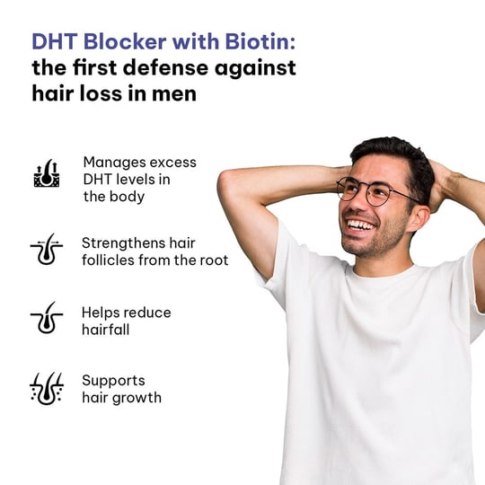 3 - HK Vitals DHT Blocker with Biotin by HealthKart,  30 tablet(s)  Unflavoured 