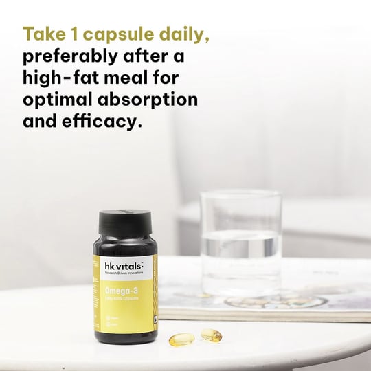 7 - HK Vitals Omega-3 by HealthKart,  90 softgels 
