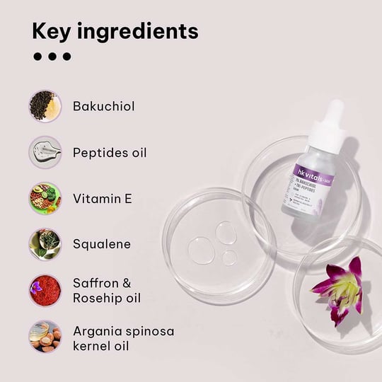 3 - HK Vitals 1% Bakuchiol Serum,  15 ml  for All Skin Types