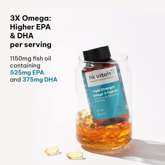 4 - HK Vitals Triple Strength Omega-3 Fish Oil 1150 mg, 60 capsules