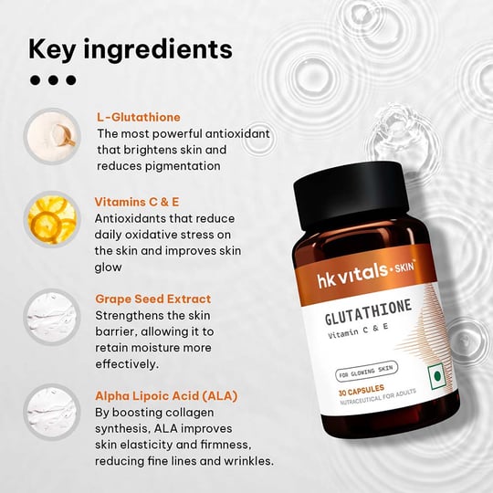 3 - HK Vitals Glutathione,  Unflavoured  30 capsules