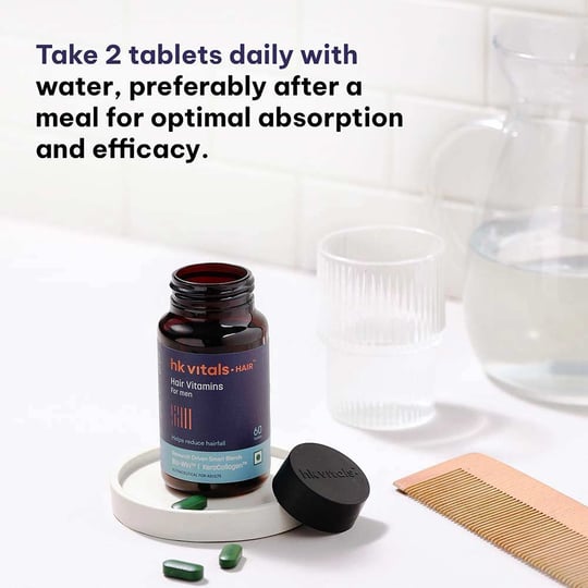 Hair Vitamins for Men & DHT Blocker with Biotin 60 Tabs Combo