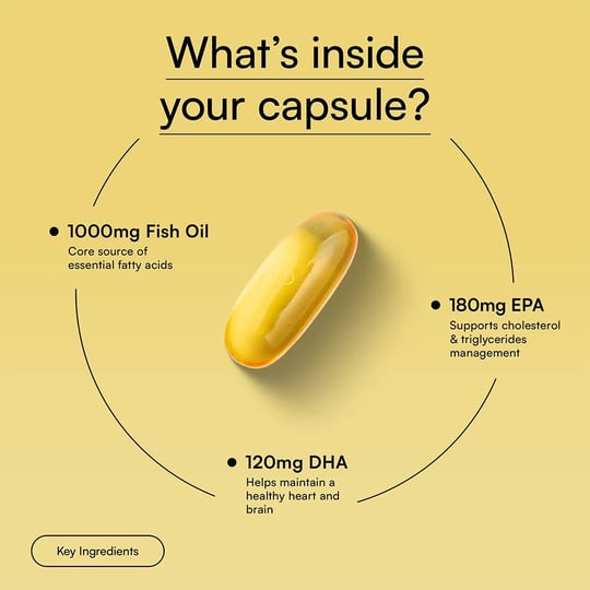5 - HK Vitals Omega-3 1000mg with 180mg EPA & 120mg DHA,  90 capsules