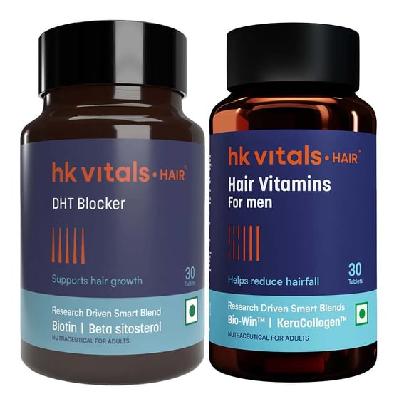 DHT Blocker with Biotin & Hair Vitamins for Men 30 Tabs Combo