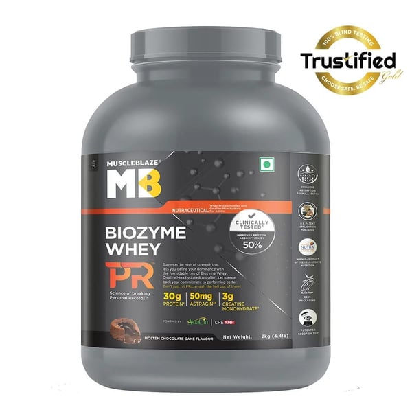 MuscleBlaze Biozyme Whey PR,  4.4 lb  Molten Chocolate Cake 