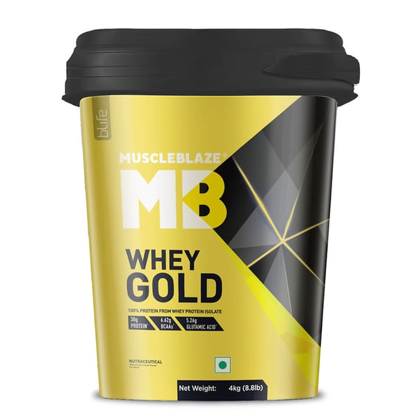 MuscleBlaze Whey Gold Protein Isolate with Digezyme, 8.8 lb Rich Milk Chocolate