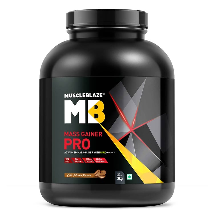1 - MuscleBlaze Mass Gainer PRO with Creapure,  6.6 lb  Cafe Mocha 