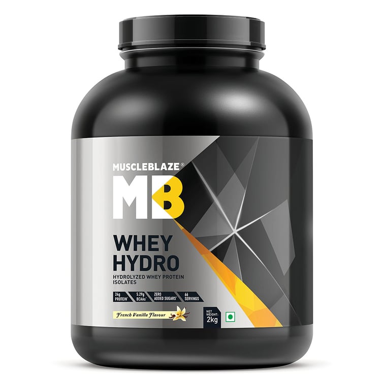 1 - MuscleBlaze Whey Hydro,  4.4 lb  French Vanilla 
